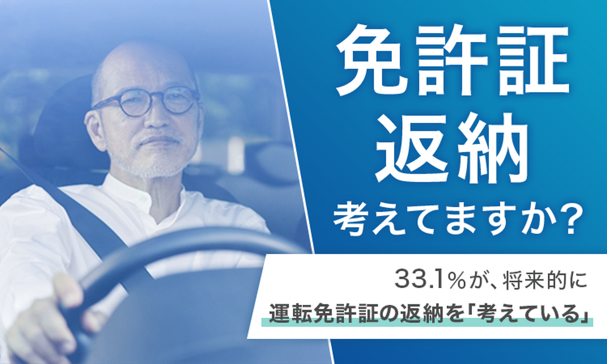 「運転免許証返納に関するアンケート」調査概要　株式会社NEXER（自社調査）