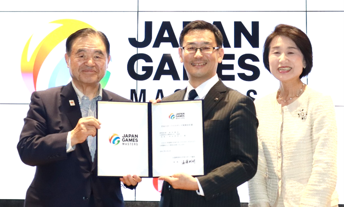 （左から）遠藤JSPO会長、平木 静岡県副知事、松井 静岡県スポーツ協会副会長